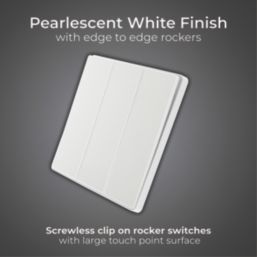 British General Evolve 20A 16AX 3-Gang 2-Way Light Switch  Pearlescent White