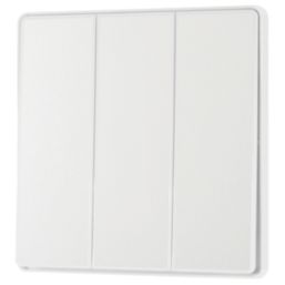 British General Evolve 20A 16AX 3-Gang 2-Way Light Switch  Pearlescent White