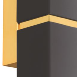 Eglo Passa LED Wall Light Black/Gold 3W 250lm