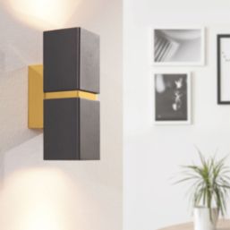 Eglo Passa LED Wall Light Black/Gold 3W 250lm