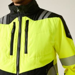 Regatta X-Pro Hybrid Hi-Vis Jacket Black / Yellow 2X Large 54" Chest