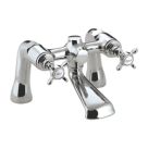 Bristan 1901 Chrome-Plated 145mm Deck Mounted Cross Head 2 Tap Holes Bath Mixer Tap