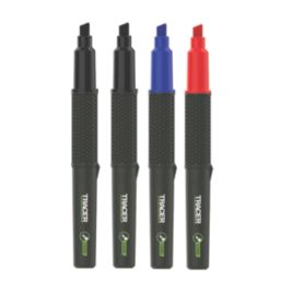 TRACER  Medium Tip Mixed Colours Permanent Marker 4 Pack