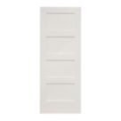 Primed White Wooden 4-Panel Shaker Internal Door 1981mm x 686mm