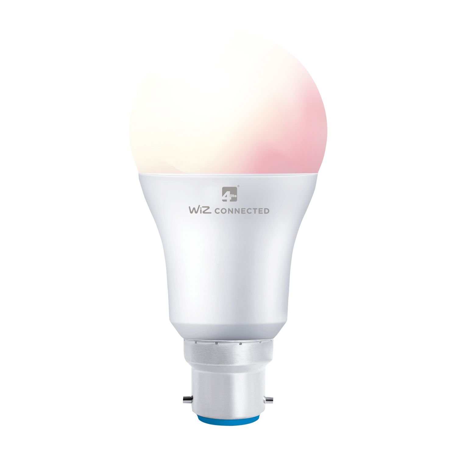 4lite B22 A60 RGB & White LED Smart Light Bulb 8W 850lm 2 Pack (521GC)