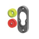 Button-Fix Type 1 Fully Rebated Panel Fixings & Marker Tools Set Charcoal Black & Lime Green 30 Pieces