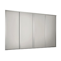 Spacepro  4-Door Sliding Wardrobe Door Kit Dove Grey Frame Dove Grey Panel 2898mm x 2260mm