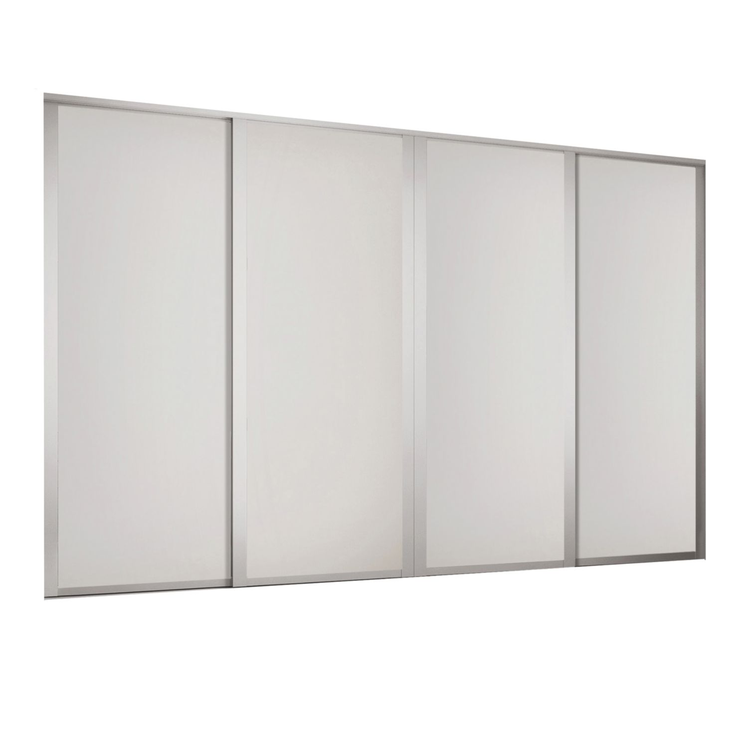 Spacepro 4-Door Sliding Wardrobe Door Kit Dove Grey Frame Dove Grey Panel 2898mm x 2260mm (521KF)