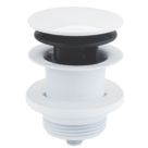 McAlpine CWP60-CB-WH Gloss White 1.25" Slotted/Unslotted Pop Up Basin Waste