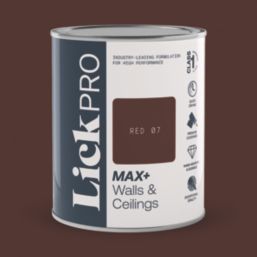 LickPro Max+ 1Ltr Red 07 Matt Emulsion  Paint