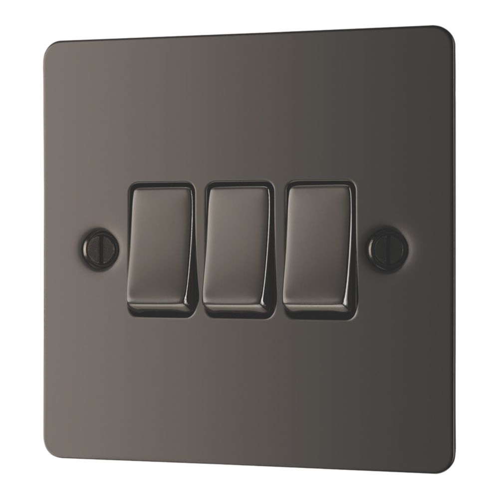 LAP 20A 16AX 3-Gang 2-Way Light Switch Black Nickel - Free C&C Only (Limited Stores)