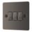 LAP  20A 16AX 3-Gang 2-Way Light Switch  Black Nickel