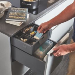 Essentials Nitaki Plastic Cutlery Tray 182mm x 90mm Grey