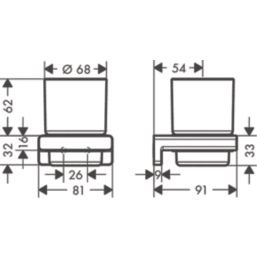 Hansgrohe AddStoris Toothbrush Tumbler Matt Black