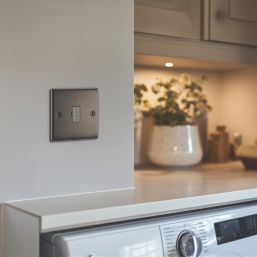 British General Nexus Metal 13A Unswitched Fused Spur  Black Nickel