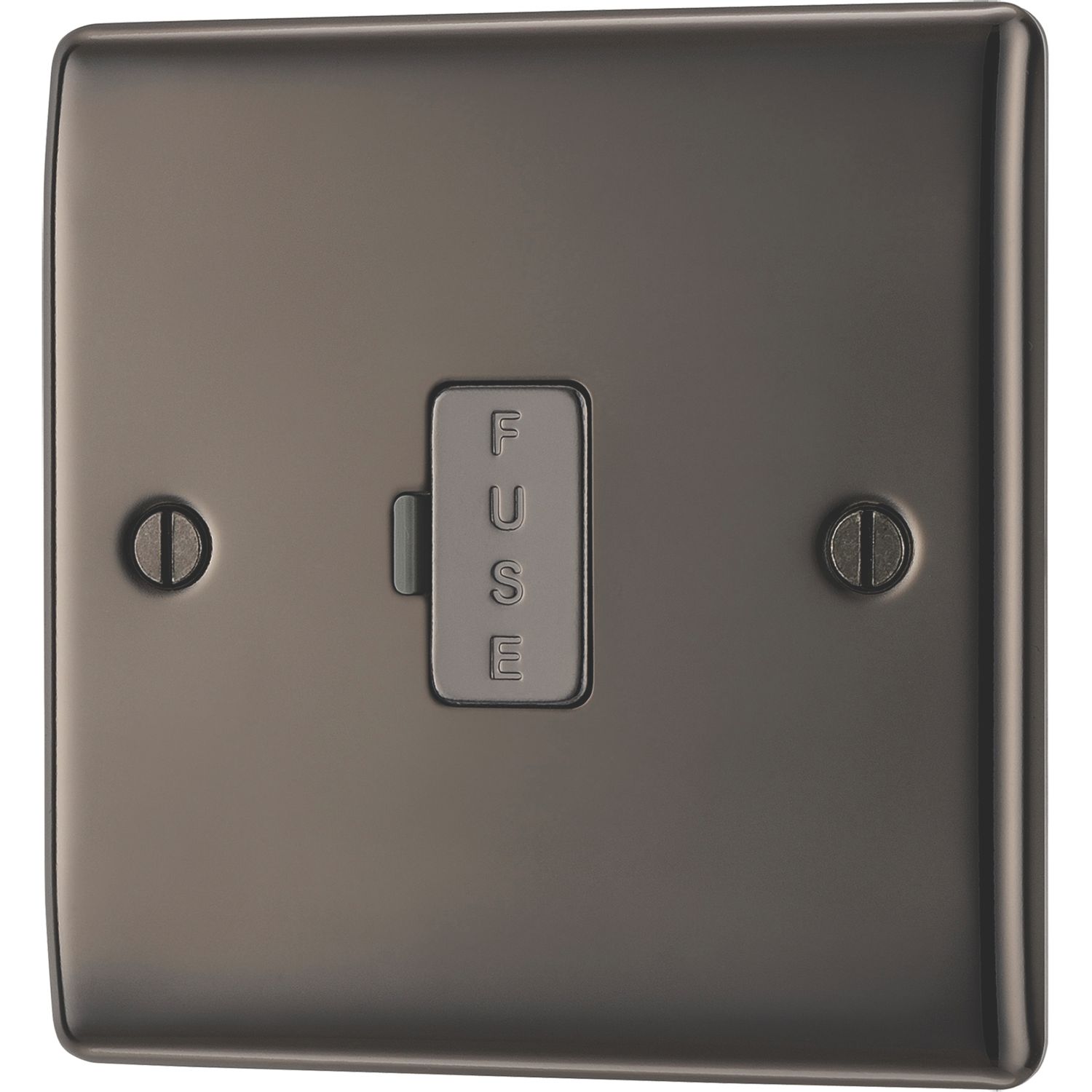 British General Nexus Metal 13A Unswitched Fused Spur Black Nickel (521XG)