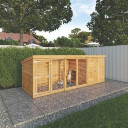 Mercia Berkshire 11' x 3' 6" (Nominal) Pent Shiplap T&G Timber Dog Kennel