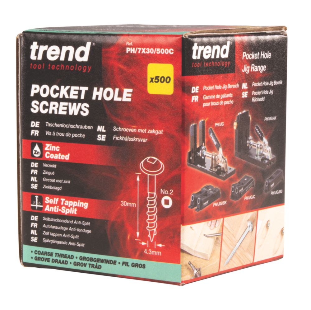 Trend PH/JIG/BS 114mm Single Pocket Hole Jig - Screwfix