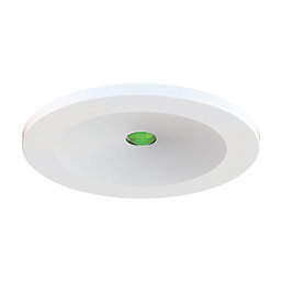 4lite  Tilt Cylindrical Recessed Non-Maintained Emergency LED Downlight White 2W 110lm 50mm