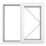 Crystal  Right-Hand Opening Obscure Triple-Glazed Casement White uPVC Window 905mm x 965mm
