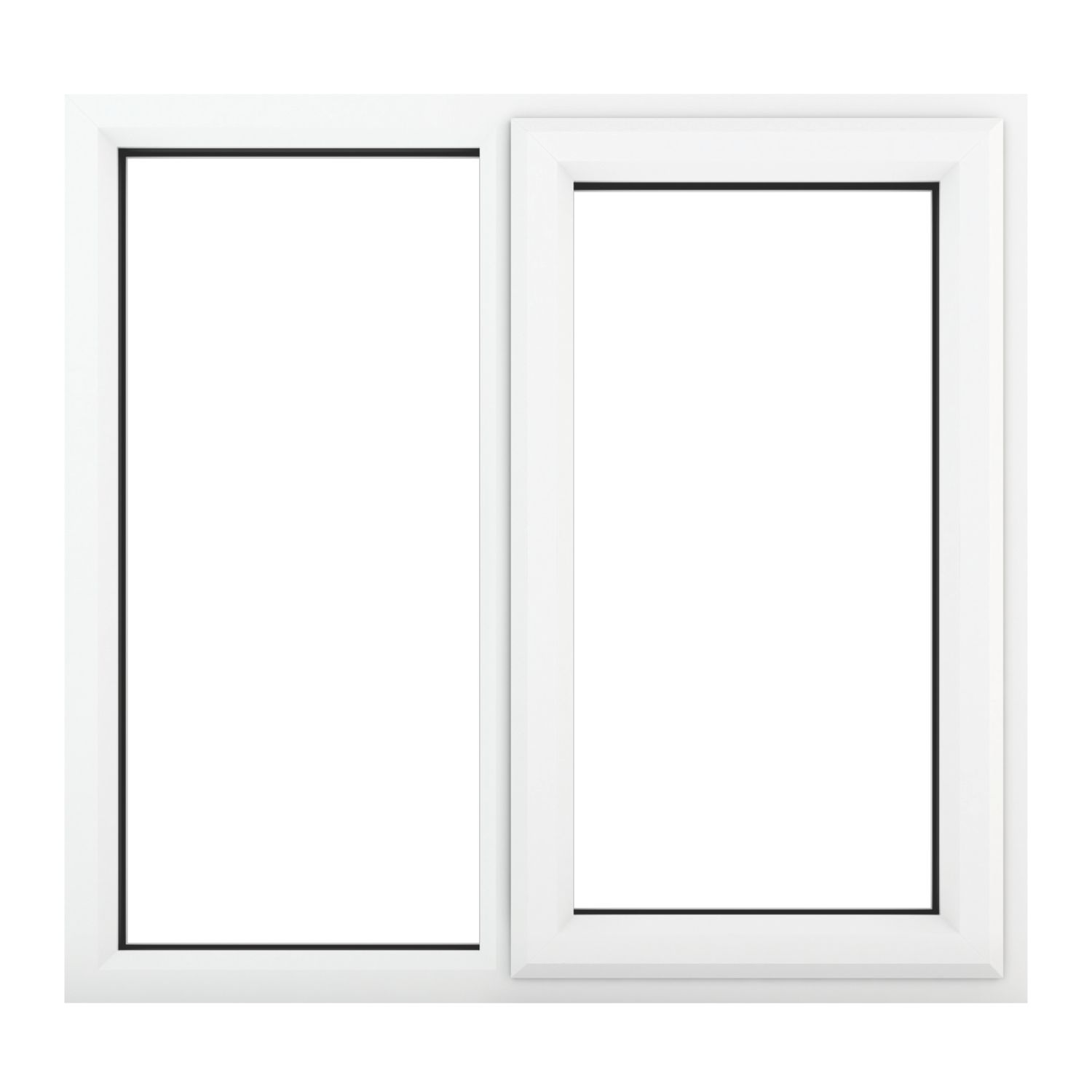 Crystal Right-Hand Opening Obscure Triple-Glazed Casement White uPVC Window 905mm x 965mm (522JM)