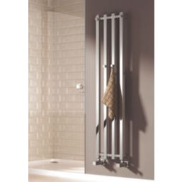 Reina 800mm x 260mm 575BTU Chrome Flat Designer Towel Radiator