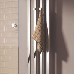 Reina 800mm x 260mm 575BTU Chrome Flat Designer Towel Radiator