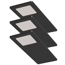 Sensio Astro Pro Rectangular LED Under Cabinet Lights Black 14.4W 240-270lm 3 Pack