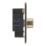 LAP  3-Gang 2-Way LED Dimmer Switch  Antique Brass with Colour-Matched Inserts