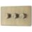 LAP  3-Gang 2-Way LED Dimmer Switch  Antique Brass with Colour-Matched Inserts
