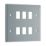British General Nexus Metal Grid 6-Module Grid Faceplate Grey