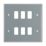 British General Nexus Metal Grid 6-Module Grid Faceplate Grey