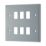 British General Nexus Metal Grid 6-Module Grid Faceplate Grey