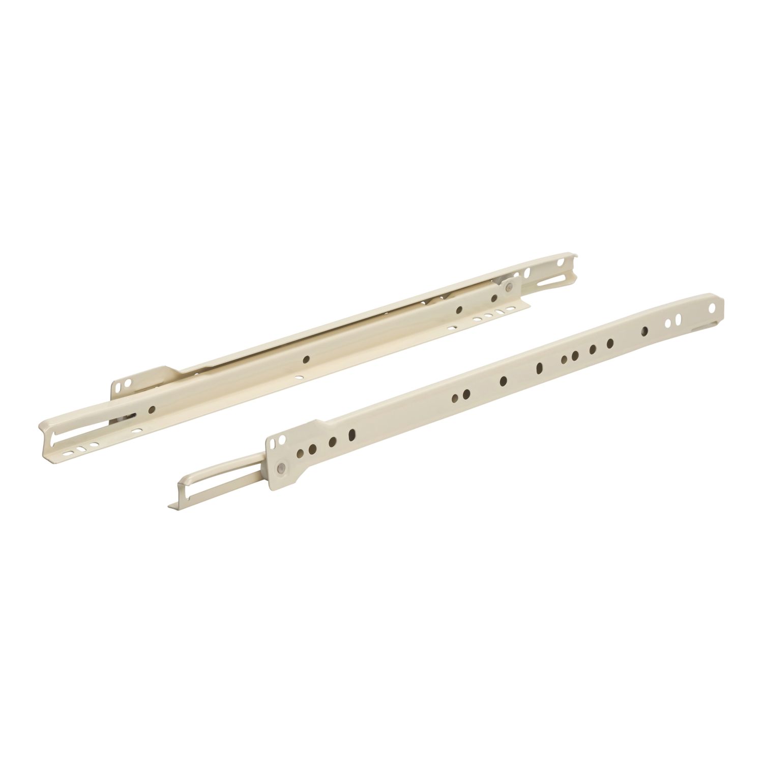 Essentials White Bottom Fix Self-Closing Roller Drawer Runners 500mm 2 Pack (522VN)