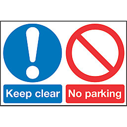 'Keep Clear No Parking' Sign 400mm x 600mm