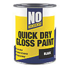 No Nonsense  Gloss Black Acrylic Water-Based Paint 1Ltr