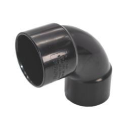 FloPlast Solvent Weld Waste Bend 92.5° Black 40mm 5 Pack