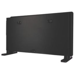 TCP  2000W Electric Portable or Wall-Mounted Glass Convector Panel Heater Black