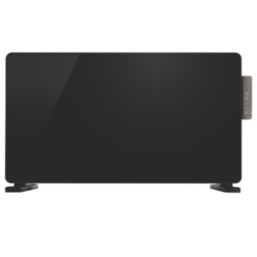 TCP  2000W Electric Portable or Wall-Mounted Glass Convector Panel Heater Black