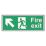 Essentials  Non Photoluminescent "Fire Exit Man Up Left Arrow" Sign 150mm x 450mm