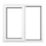 Crystal  Left-Hand Opening Clear Triple-Glazed Casement White uPVC Window 905mm x 965mm