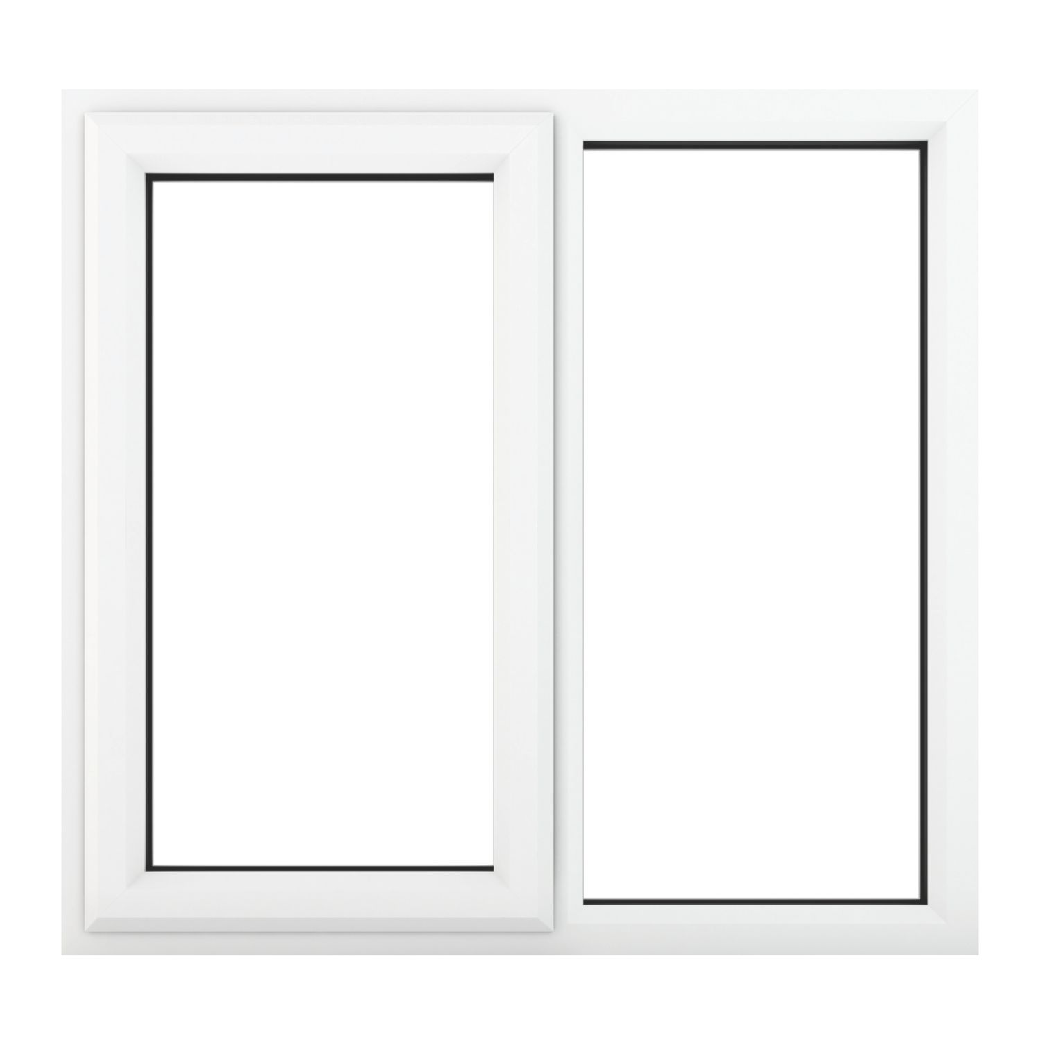 Crystal Left-Hand Opening Clear Triple-Glazed Casement White uPVC Window 905mm x 965mm (523JM)