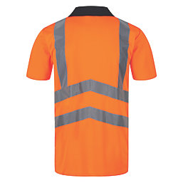 Regatta Pro Hi-Vis Polo Shirt Orange / Navy X Large 46" Chest
