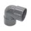 FloPlast Solvent Weld Waste Bend 90° Anthracite Grey 32mm 5 Pack