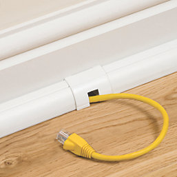 D-Line PVC White 1/4 Rnd Trunk. Connectors/End Caps 8 Pieces