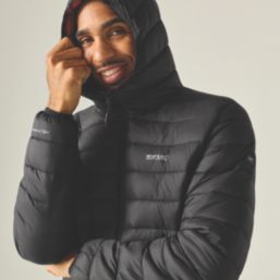 Regatta Marizion  Hooded Jacket Black/Burnt Henna Small 37-38" Chest