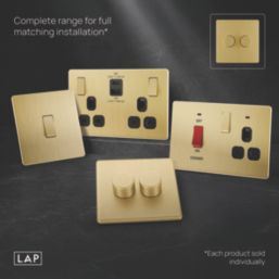 LAP  2-Gang 2-Way LED Dimmer Switch  Satin Brass with Black Inserts