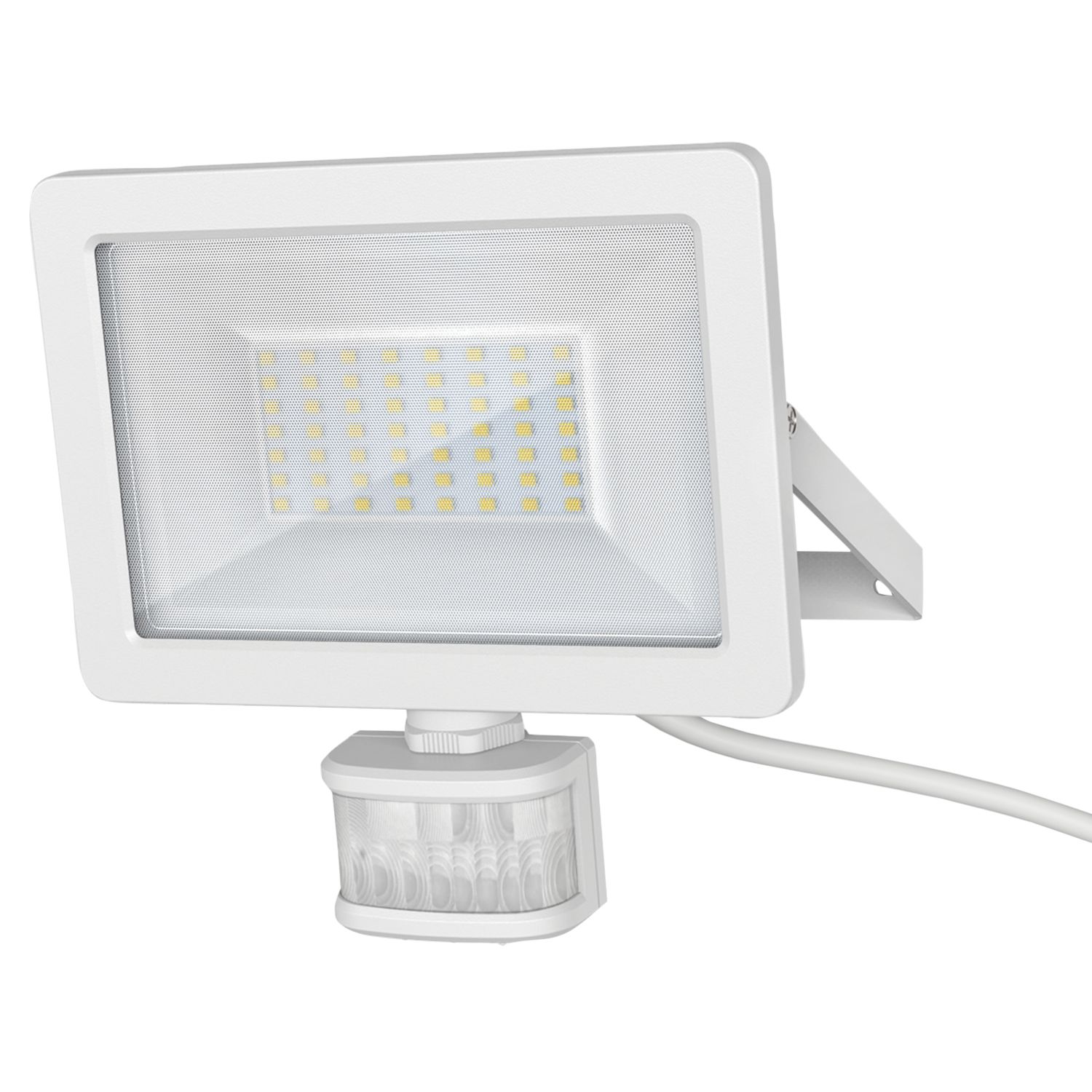 LAP Weyburn Outdoor LED Floodlight With PIR Sensor White 30W 3000lm (523PG)