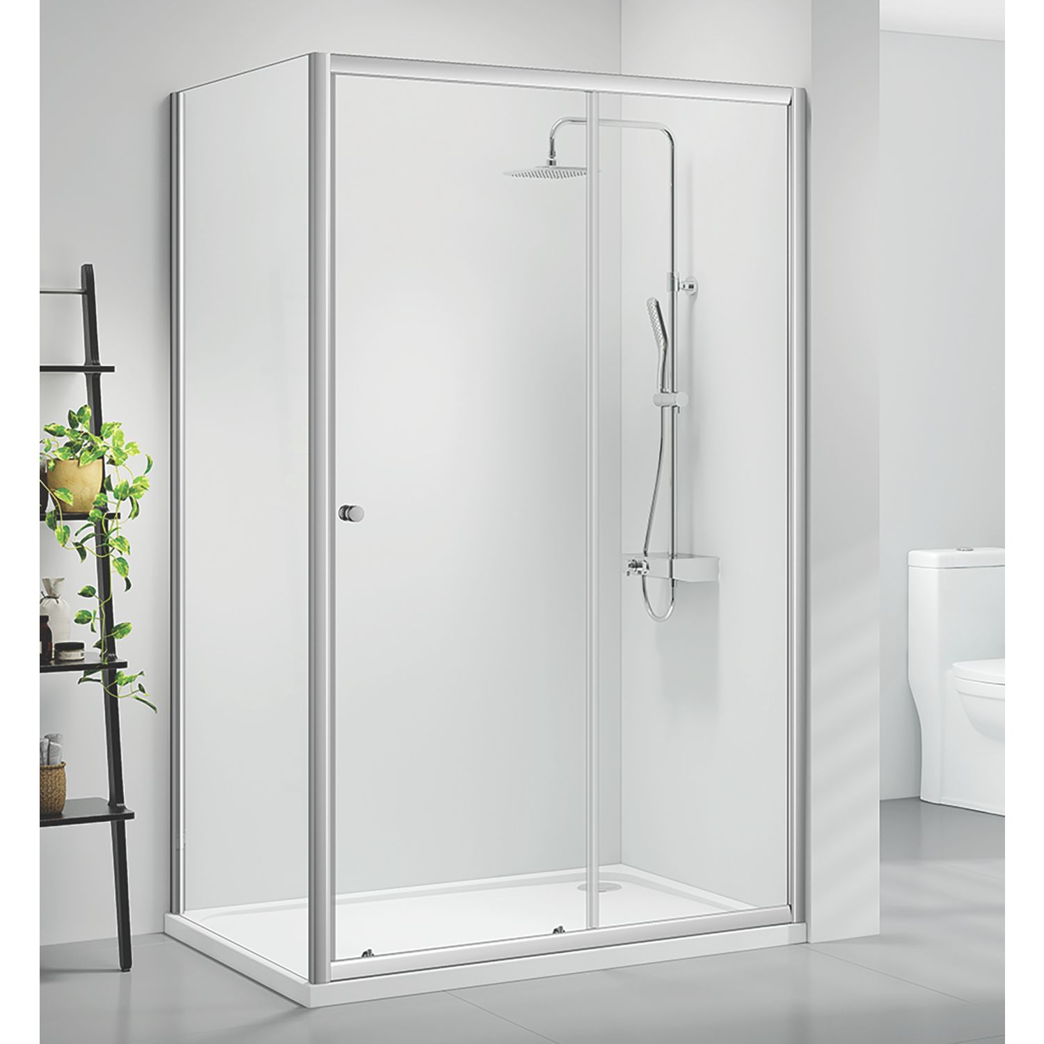 Triton Neo Six Framed Rectangular Sliding Door Shower Enclosure Chrome 1000mm x 900mm x 1850mm (523TK)