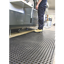 COBA Europe Unimat Anti-Fatigue Floor Mat Black 10m x 1m x 10mm